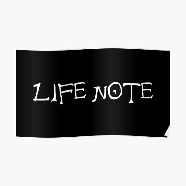 Life Note In Black Poster RB1908 product Offical Death Note Merch