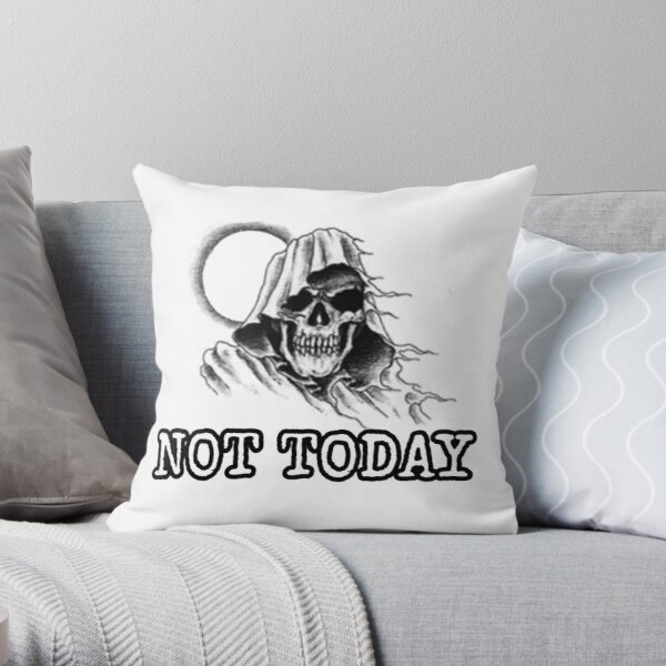 not today death tired Throw Pillow RB1908 product Offical Death Note Merch