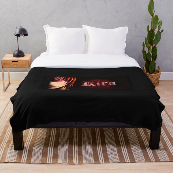 Yagami Light "KIRA" Death Note Sticker Throw Blanket RB1908 product Offical Death Note Merch